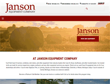 Tablet Screenshot of jansonequipment.com